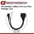 thumbnail image 4 of Cable de adaptador de conector de diagnóstico del automóvil OBD2 2x2 pines, cable de diagnóstico 12V 30cm 1 Pc, 4 of 6