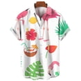 thumbnail image 4 of Camisas hawaianas de playa con estampado de pájaros y animales en 3D para mujer, camisas de manga corta con personalidades Y2k, ropa con solapa para mujer, 4 of 5