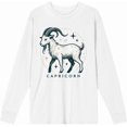 thumbnail image 4 of Capricorn Zodiac Sign Adult White Crew Neck Long Sleeve Tee-Medium, 4 of 6