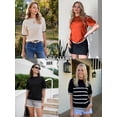 thumbnail image 3 of Jersey Zeagoo de punto de manga corta para mujer, talla XL, para verano, 3 of 5