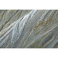thumbnail image 6 of Feizy Kawai Modern Abstract, Blue/Green/Gray, 1'6" x 1'6" Swatch Handmade Sheen Bohemian & Eclectic Watercolor Floor Rug for Living room Bedroom, 6 of 9
