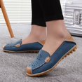 thumbnail image 2 of asdoklhq Womens Casual Shoes,Women's Comfortable Hollow Leather Printed Flat Casual Loafers Single Shoes, 2 of 8