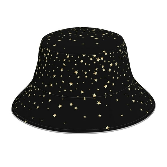 Balery Star Silver Glitter Sun Hats for Men Women Bucket Hat UPF 50  Buckey Hat Boonie Hat Foldable UV Protection Hiking Beach Fishing Summer