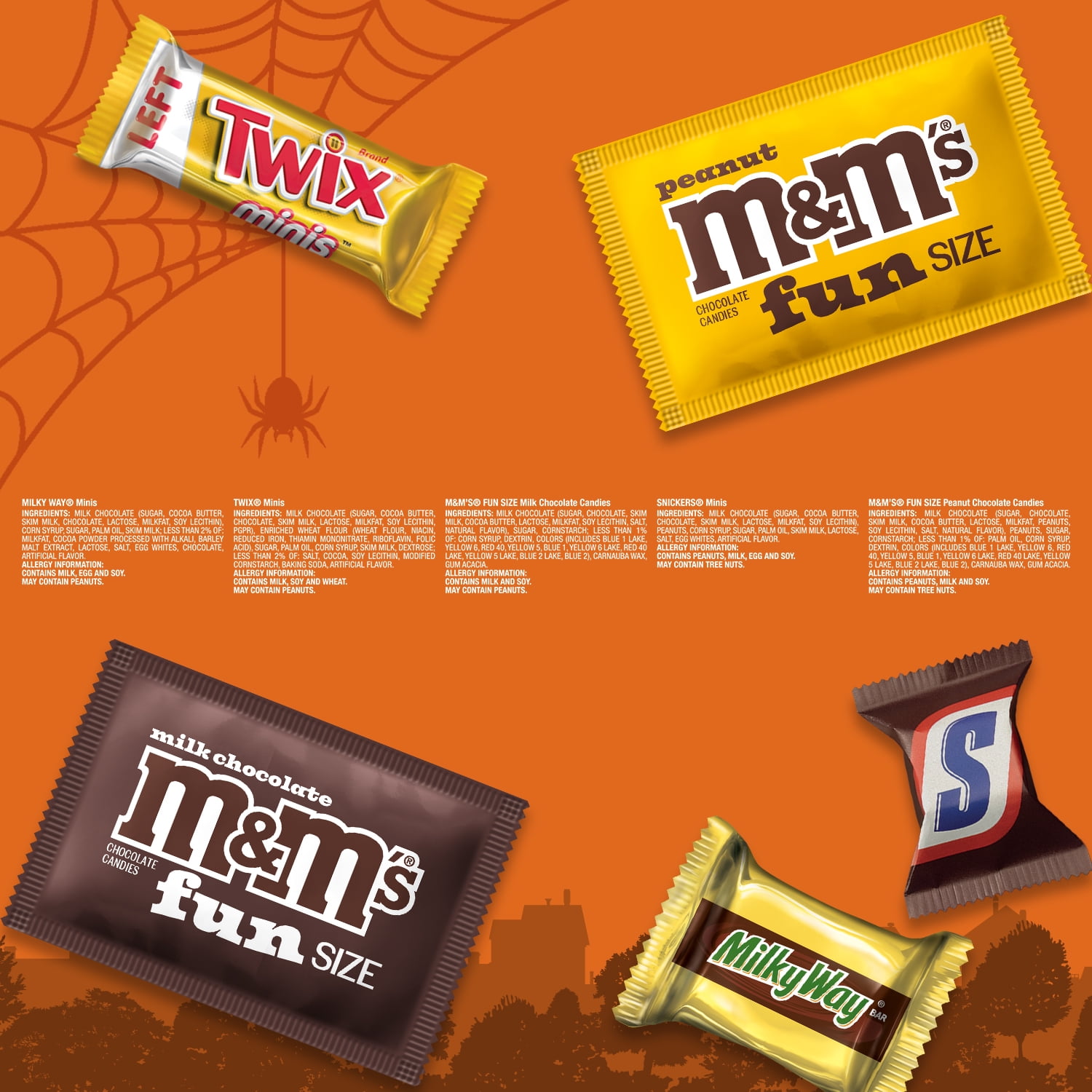 アメコミ M&M's Sweet Shop M&M's, Snickers, Twix & More Halloween Candy - 160 Bulk Bag