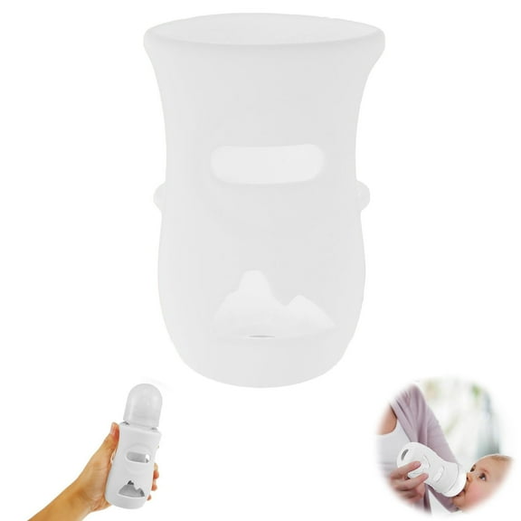 Glass and Bottle Silicone Sleeve for Natural Baby Bottles - Insulated Holder Compatible with 8 Oz Glass Baby Bottles