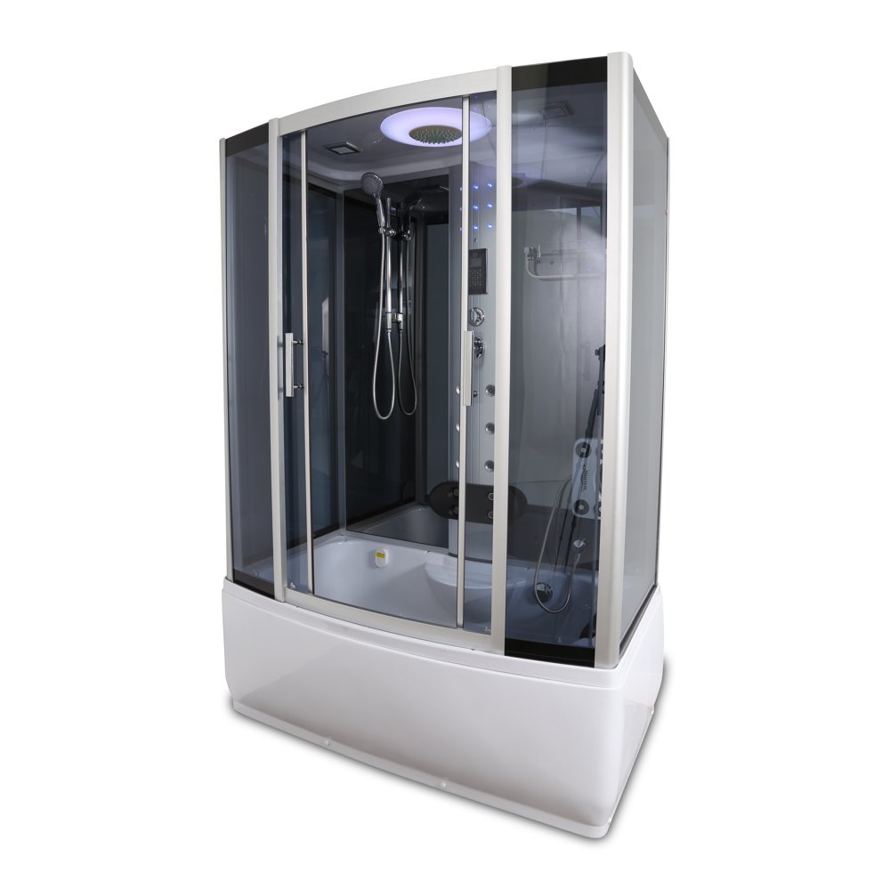Kokss 9001 Steam Shower Enclosure with Massage Hydro Jets LED Lights