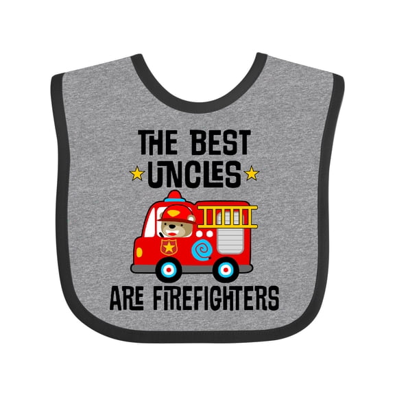 Inktastic Best Uncles Are Firefighters Boys or Girls Baby Bib
