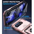 thumbnail image 3 of MUKO for Google Pixel 9A Case with Screen Protector & Slide Camera Lens Cover, Built-in 360°Rotate Magnetic Ring Stand Shockproof Protective Phone Case for Google Pixel 9A Case Rose Gold, 3 of 8