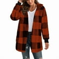 thumbnail image 5 of Fshiont Womens Fuzzy Fleece Jacket Fall Winter Faux Fur Coat Sherpa Jacket Open Front Cardigan Outerwear Orange S, 5 of 5