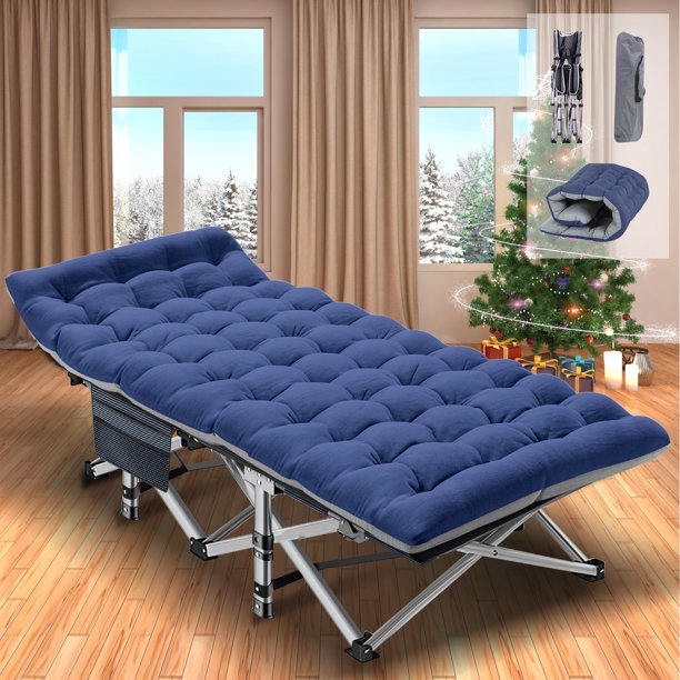 Slsy Folding Camping Cots With 2 Sided Mattress for Adults, Updated