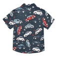thumbnail image 2 of Dailycode Small Short Sleeve Button Down Shirts Colorful Cars and Stars Casual Shirt 3-10 Years, 2 of 9