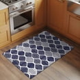 thumbnail image 4 of 2x3 Washable Entryway Rug, Vintage Texture Non-Slip Area Rug for Front Door Kitchen Bathroom, Classic Blue Stripe Decorative Indoor Floor Mat for Home Decor, 4 of 9