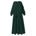 thumbnail image 4 of IROINNID Maxi Dress for Women The Winter Plus Size Round Neck Loose Sexy Long Sleeve Solid Dress Reduced,Green, 4 of 8
