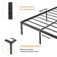 thumbnail image 4 of VECELO 14.2" Full Size Metal Platform Bed Frame, Heavy Duty Steel Slat/Mattress Foundation, No Box Spring Needed, Black, 4 of 7