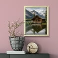 thumbnail image 3 of Rustic Lakeside Cabin Retreat, 5 x 7 Wooden Framed Print Sign Easy Installation | House On The Dam | Stylish Modern Decoration For The Home and Officer, 3 of 3