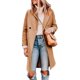 thumbnail image 2 of Abrigo de Invierno para Mujer, Estilo Casual, con Solapa de Muesca y Botonadura Sencilla Caqui M, 2 of 10