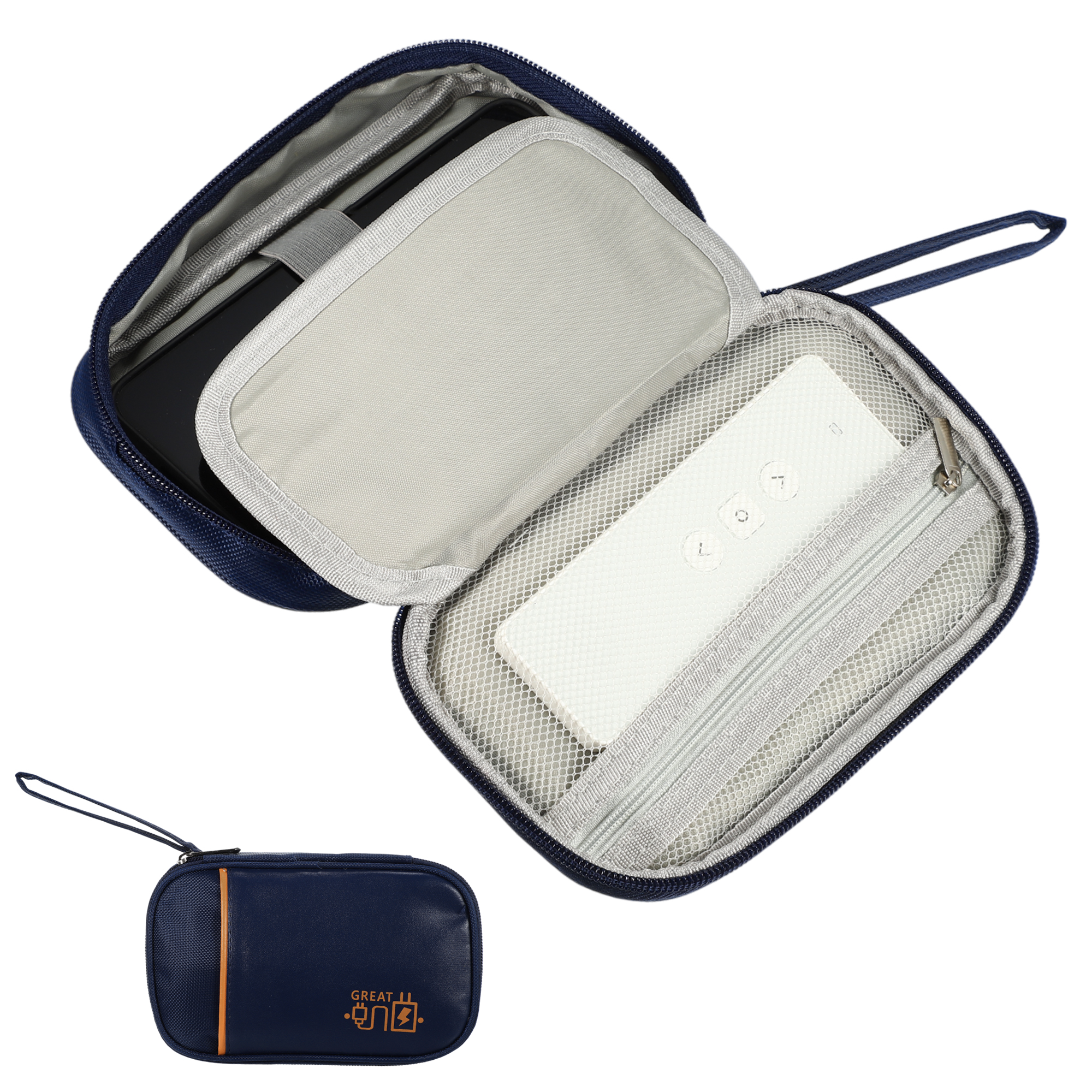 Unique Bargains Electronic Organizer Cable Waterproof Pouch for Accessories Green