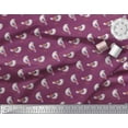 thumbnail image 3 of Soimoi Pink Polyester Crepe Fabric Geometric Scale & American Robin Bird Decor Fabric Printed BTY 52 Inch Wide, 3 of 3