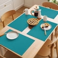 thumbnail image 5 of Placemat Set of 4 Teal Blue Placemats for Dining Table Solid Color Washable Table Mats for Kitchen and Party Decor Indoor & Outdoor Use, 5 of 8