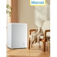 thumbnail image 6 of WANAI 3.5 Cu.ft Chest Freezer Small Deep Freeze with 7 Gears Temp Control Office Dorm Kitchen White, 6 of 10