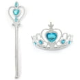thumbnail image 2 of Princess Elsa Crown Tiara and Wand Set — Silver Heart Jewel(Pink), 2 of 6