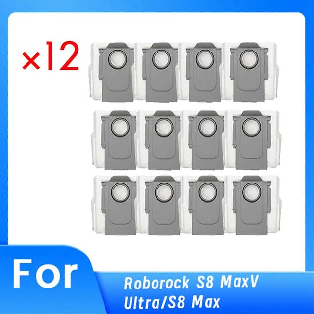 12 Pcs Dust Bags for S8 MaxV Ultra/S8 Max Sweeper Accessories Dust Bags Built to Last and Work Well