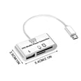 thumbnail image 3 of 2 Pcs 3-in-1 OTG USB C/Micro USB Host Adapter SD Card Reader for Galaxy S22/Note/S Tablet Connect Mouse Keyboard Flash Drive Transfer Files Android 2.0+, 3 of 9