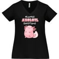 thumbnail image 3 of Inktastic Always Axolotl Questions Cute Curious Axolotl Women's Plus Size V-Neck T-Shirt, 3 of 5