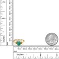 thumbnail image 6 of Gem Stone King 18K Yellow Gold Plated Silver Green Malachite and Yellow Citrine Engagement Ring for Women | 3.01 Cttw | Oval 9X7MM | Gemstone Birthstone | Size 9, 6 of 6