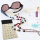 thumbnail image 3 of Bolsa para gafas con letras, de spandex y lona, estilo patchwork, para guardar gafas, presbicia, bolsa portátil para gafas de estudiante, bolsa para guardar brochas de maquillaje, 3 of 5
