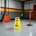 thumbnail image 4 of WHAMVOX 2Pcs Yellow Foldable Caution Wet Floor Sign Bilingual Safety Message for Commercial Areas, 4 of 7