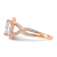 thumbnail image 3 of 10K Tiara Collection Rose Gold Polished CZ Ring Size 7, 3 of 3