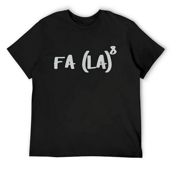 Mens FA (LA)3 Funny Christmas Design - Falalalala Christmas Math T-Shirt Black