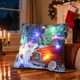thumbnail image 5 of SLYNSHome Christmas Throw Pillow Cover with LED Lights,Light-up Winter Pillow Cases 18x18 inch Pillowcase Holiday Cushion Case for Couch Bed Sofa Decor, 5 of 7