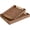 Brown, variant on A set of two sharkskin-patterned wooden trays with gold-polished metal handles, suitable for footstools, coffee tables, and bathrooms.