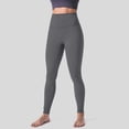 thumbnail image 2 of JFGHDG Women's High Waisted Butter Soft No Front Seam Hidden Scrunch Butt Workout Yoga Leggings Gray L, 2 of 5