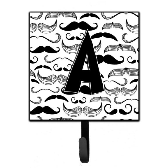 Letter A Moustache Initial Leash or Key Holder