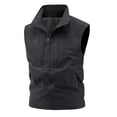 thumbnail image 2 of YLSDY Men's Multi-Pocket Utility Vest, Lightweight Outdoor Fishing Hiking Vest with Zipper Closure and Stand Collar Black M, 2 of 4
