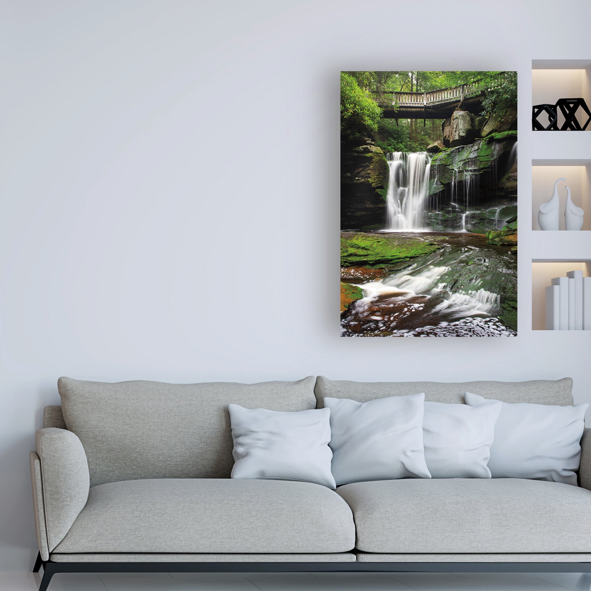 Trademark Fine Art 'Elakala Falls West I' Canvas Art by Alan Majchrowicz