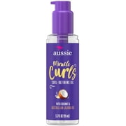 Aussie Miracle Curls Defining Oil with Coconut & Jojoba Oil 3.2 oz (Pack of 6)