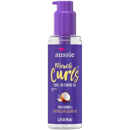 Aussie Miracle Curls Defining Oil with Coconut & Jojoba Oil 3.2 oz (Pack of 6)