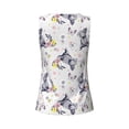 thumbnail image 5 of Wukai Rabbit And Butterfly Print &nbsp;Women's Workout Tank Top Mesh Yoga Shirts Athletic Running Tank Tops Athletic Gym Shirts - Small, 5 of 8