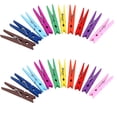 thumbnail image 4 of KAKOWELY 40pcs Durable 2.9 Inch Wooden Clothespins Clothes Pegs (Random Color),2.83"X0.59"X0.39", 4 of 5