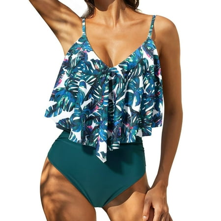 

WOCLEILIY 2023 Women S Swimsuit Single Layer Ruffle Dolid Floral Leopard Stripe Printed Suspender Swimsuit From Women Swimsuit Swimsuit V Curvy Bikini Sports Bras Leather Shorts Bikini
