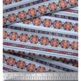 thumbnail image 3 of Soimoi Moss Georgette Fabric Ikat Southwestern Printed Craft Fabric by The Yard 42 Inch Wide, 3 of 3