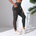thumbnail image 2 of WAYUTE Women's Leggings High Waisted Mesh Design Push up Tights with Pockets Stretchy Fit for Sports Daily Wear 2XL, 2 of 5