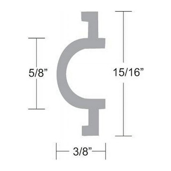 New Flexible Vinyl Insert taco Metals V12-0317bka50-1 Black 15/16" H x 3/8" W x 50' L