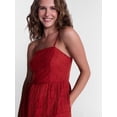 thumbnail image 4 of Time and Tru Women's Sleeveless Eyelet Cotton Midi Dress, Rustic Red, Sizes XS-XXXL, 4 of 5