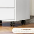 thumbnail image 4 of CoSoTower 4 Drawer File Cabinet, Vertical Filing Cabinet with Wheels, Modern Printer Stand for Home Office, White, 4 of 7