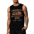 thumbnail image 2 of LNZGNM Mens Graphic Tank Tops Plus Size 4th of July Shirts Casual American Flag Muscle Sleeveless Tank Tops Parade Tee Tops,Black L, 2 of 4